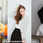 How to Wear a Blazer with a Midi Skirt and a Blouse